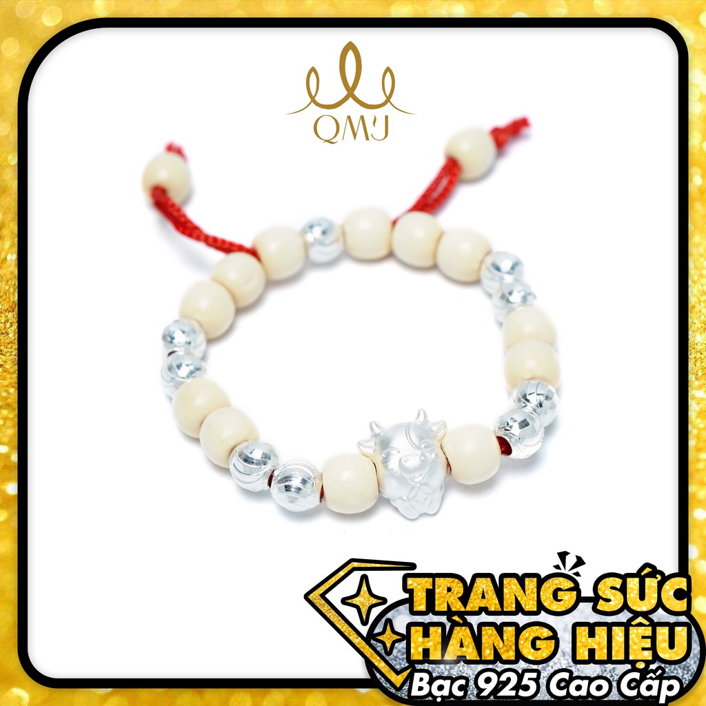 Vòng dâu tằm mix Trâu bạc 925 cho bé yêu Q222