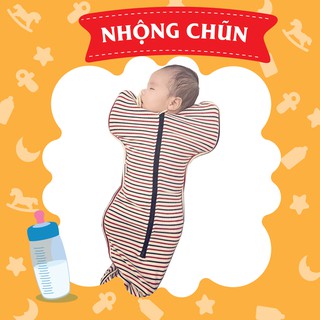 Nhộng chũn giúp bé ngủ ngon, đóng hộp cao cấp, CAM KẾT mềm mịn co giãn 4 chiều