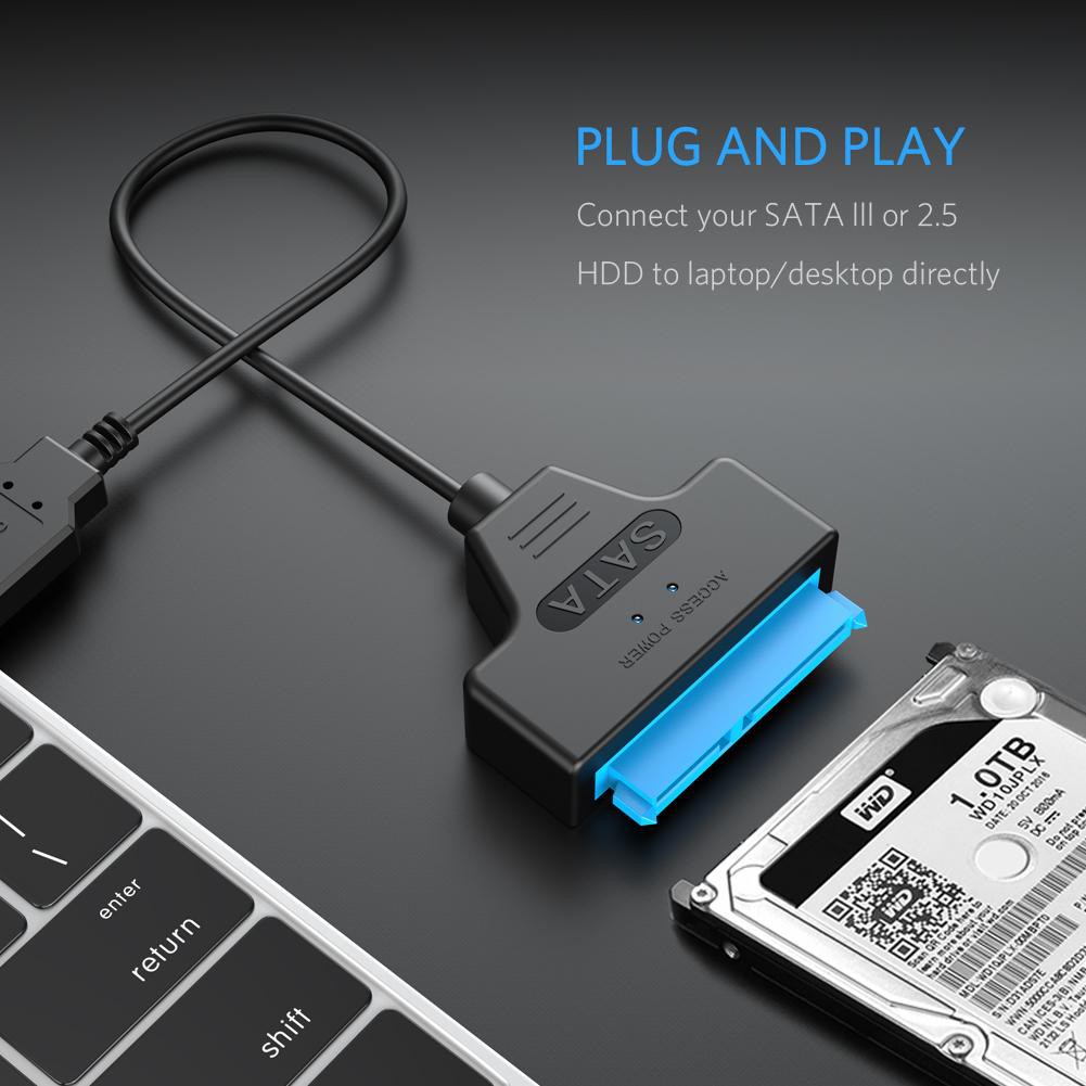 Cáp chuyển đổi USB 3.0 sang SATA7+15pin cho ổ cứng SSD 2.5 Inch | BigBuy360 - bigbuy360.vn