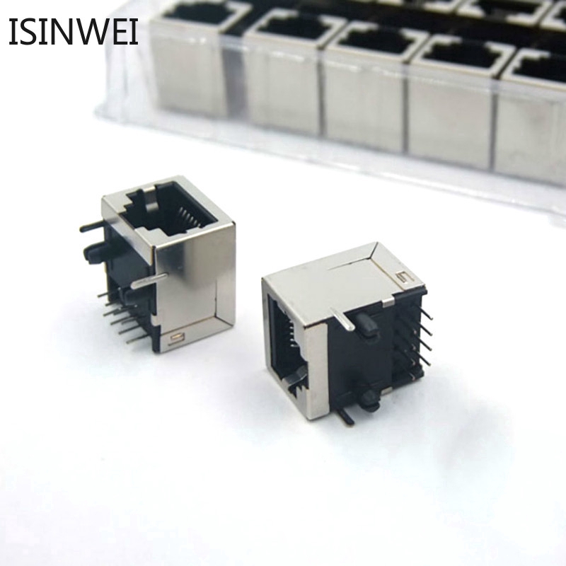 Bộ 5 đầu nối giao diện mạng / ố cắm cáp mạng RJ45 18.3mm 8P8C 58 L18MM H13mm