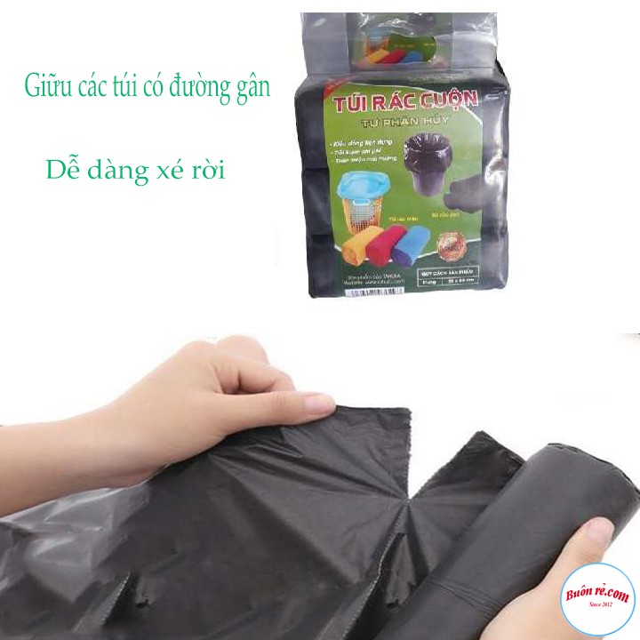 Combo 3 Túi Rác Cuộn Tự Phân Hủy 1kg Thân Thiện Với Môi Trường br00486