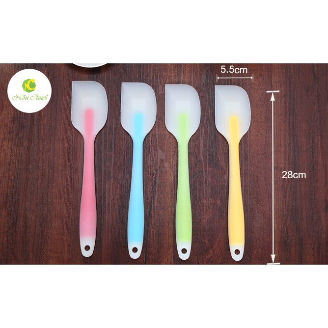 Spatula 28cm - Phới trộn bột, vét bột/phới dẹt silicone cán trong