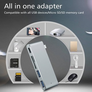 Bộ chia LeTouch USB-C Combo 5-in-1 Hub (Bạc)