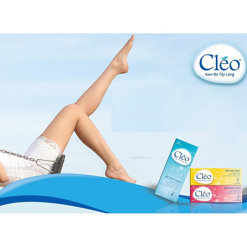 Kem Tẩy Lông Cleo 50g Màu Xanh Chiết Xuất Trái Bơ Cho Da Thường. | BigBuy360 - bigbuy360.vn