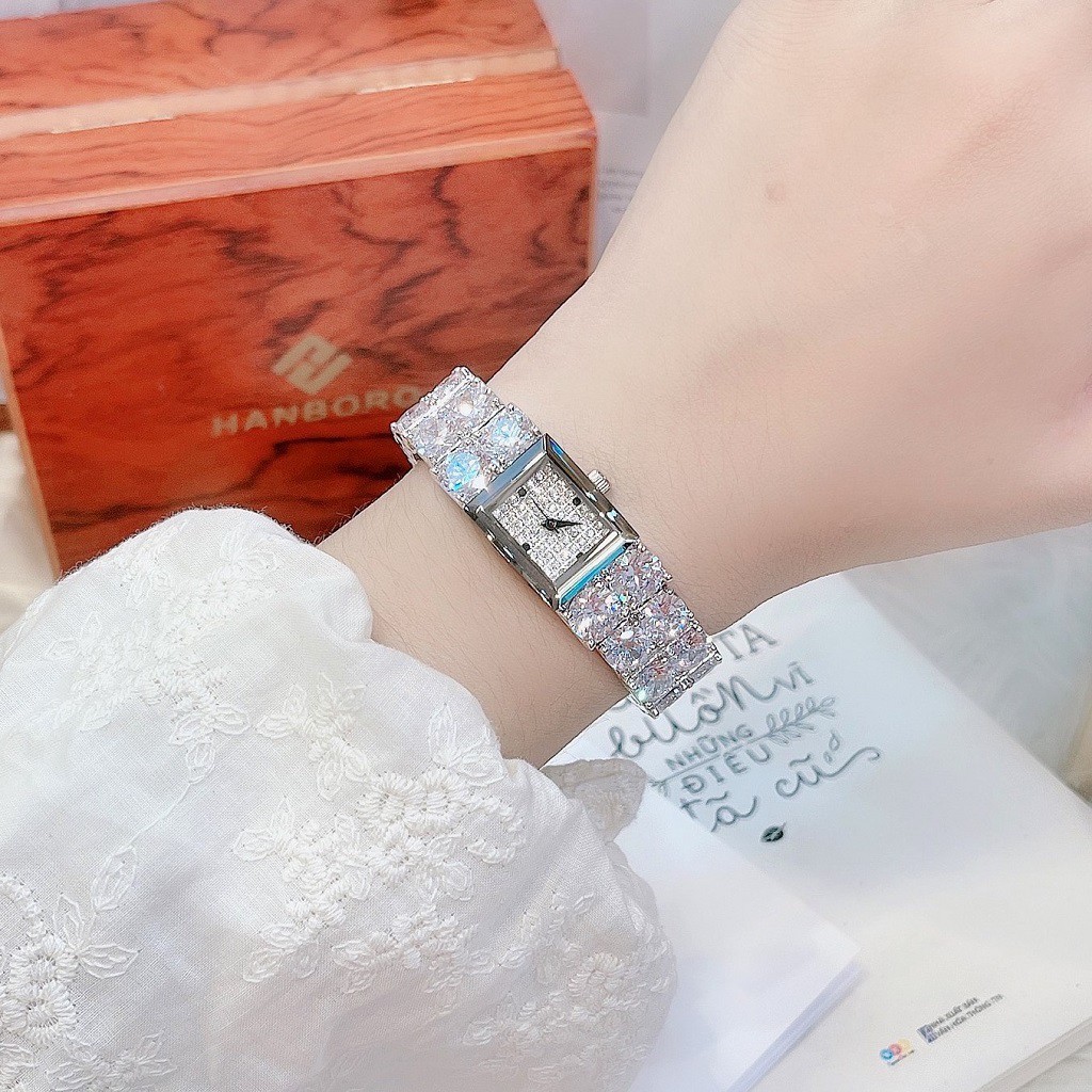 Đồng Hồ Nữ Melissa Dây Đính Đá 15x19mm Silver