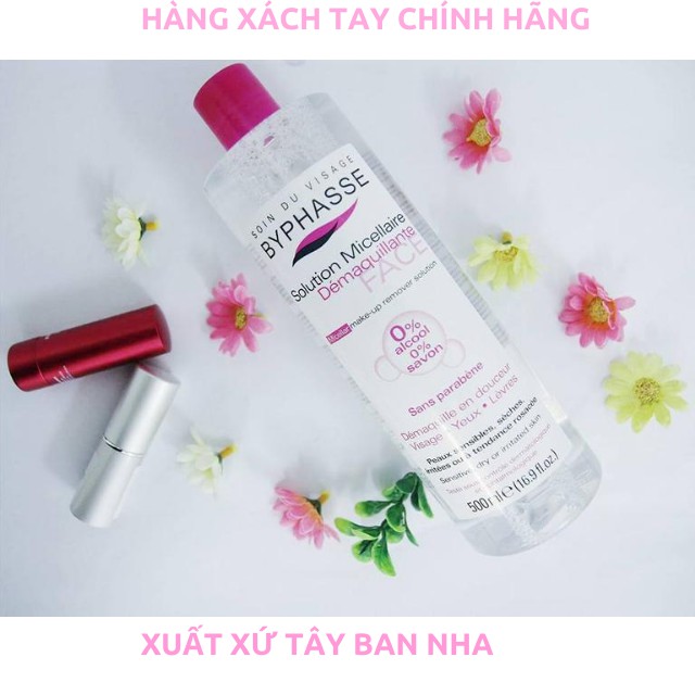 [Xách Tay Chính Hãng] Nước Tẩy Trang Dầu BYPHASSE Solution Micellaire Face Xuất Xứ Tây Ban Nha Dung Tích Lớn 500ml | BigBuy360 - bigbuy360.vn