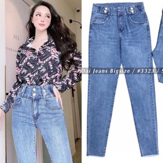 Quần jean dài lưng cao 2 nút bigsize 60kg trở lên