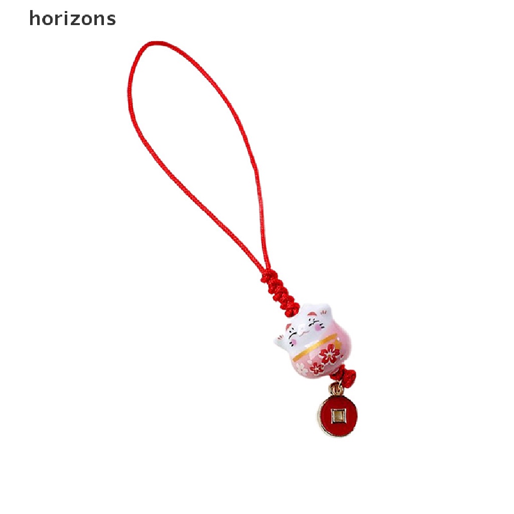 [horizons] Móc Khóa Điện Thoại / Chìa Khóa Hình Mèo May Mắn Nhật Bản (h)