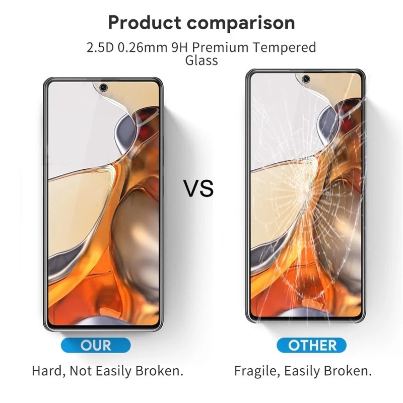 1 Kính Cường Lực 9H Siêu Mỏng Chống Trầy Cho Xiaomi 11T Pro