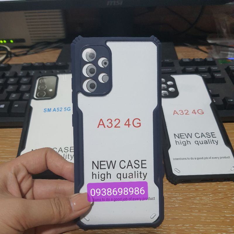 Samsung A32 4G, A52, A72_Ốp lưng trong cứng viền màu dẻo chống sốc giả XUNDD siêu đẹp