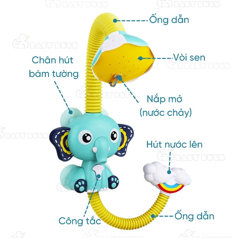 Sen tắm tự động, đồ chơi nhà tắm cho bé ms1302004, vòi tắm cho bé