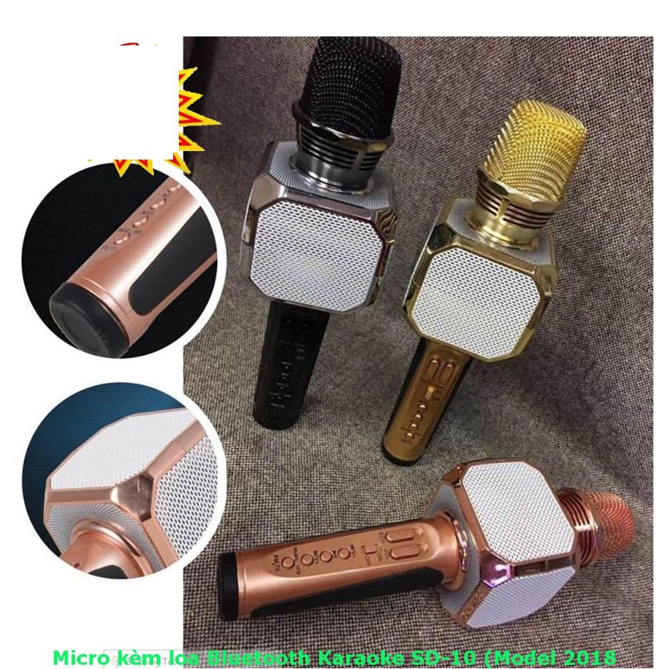 Micro Karaoke Kèm Loa Bluetooth SD-10 Cực Hay