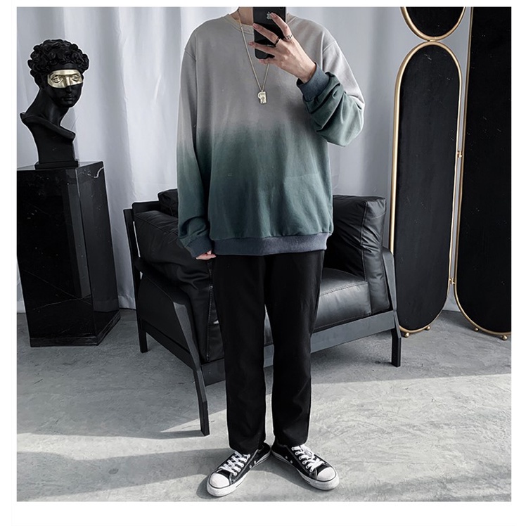 Áo sweater nam form rộng, Áo sweater nam form rộng unisex màu loang tay dài mặc nhà đi chơi thời trang ulzzang hàn quốc | BigBuy360 - bigbuy360.vn