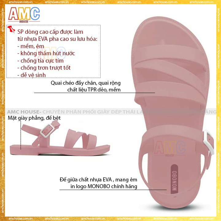 Giày sandal học sinh Thái Lan quai chéo MONOBO - ANGEL 6.2