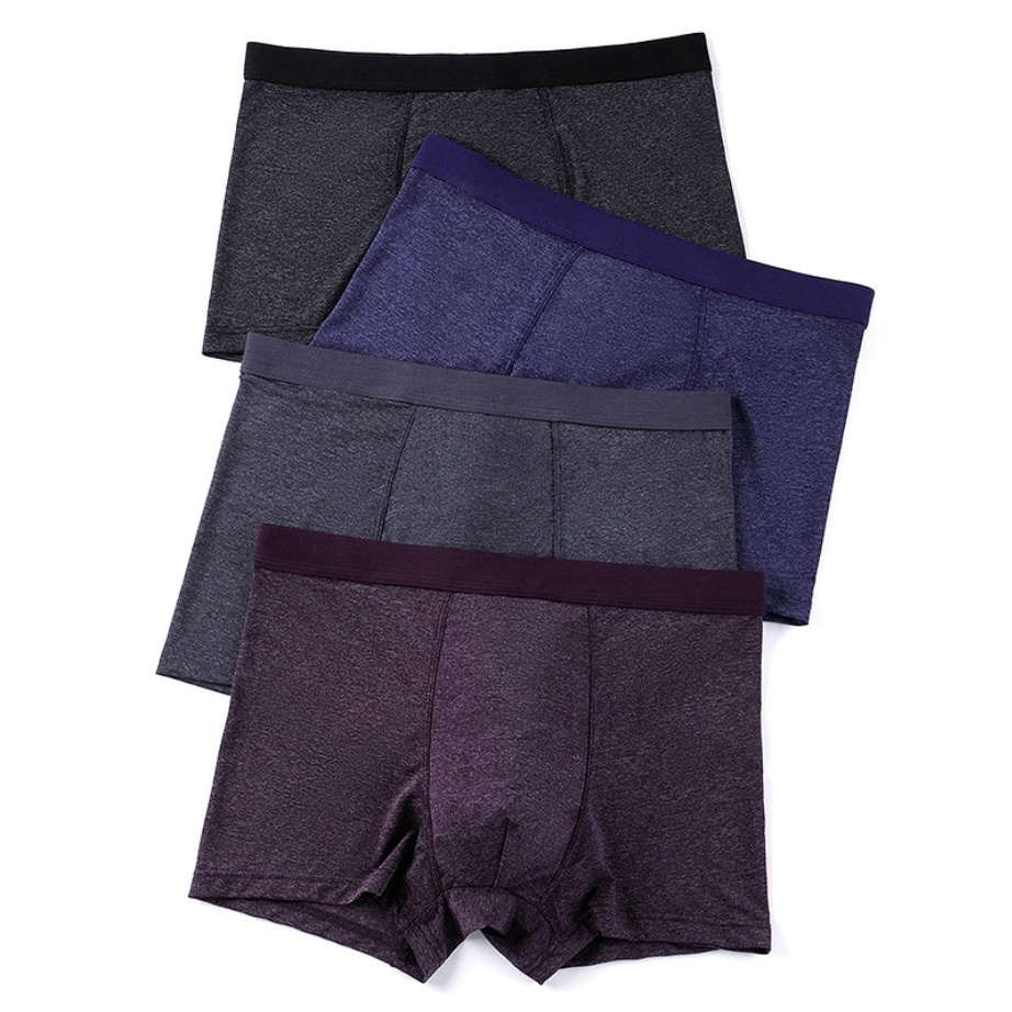 Hộp 4 quần lót nam HOA TIÊU, quần boxer chất thun co dãn 4 chiều mềm mại, mát lạnh, màu sắc sang chảnh quyến rũ.