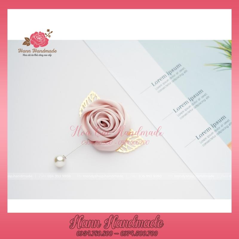 Hoa cài áo, trâm ghim cài váy nữ handmade phối phụ kiện cao cấp sang trọng [HANN- Hoa cài áo, pk thời trang]