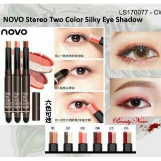 BÚT PHẤN MẮT NOVO 2 LINE KÈM ĐẦU MÚT TÁN