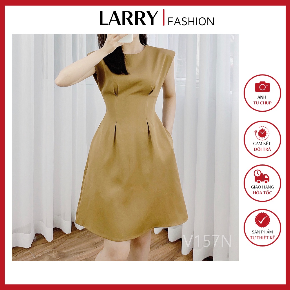 Váy Thiết Kế Hàn Quốc Sang Trọng Có Đệm Vai Larry Clothing V157