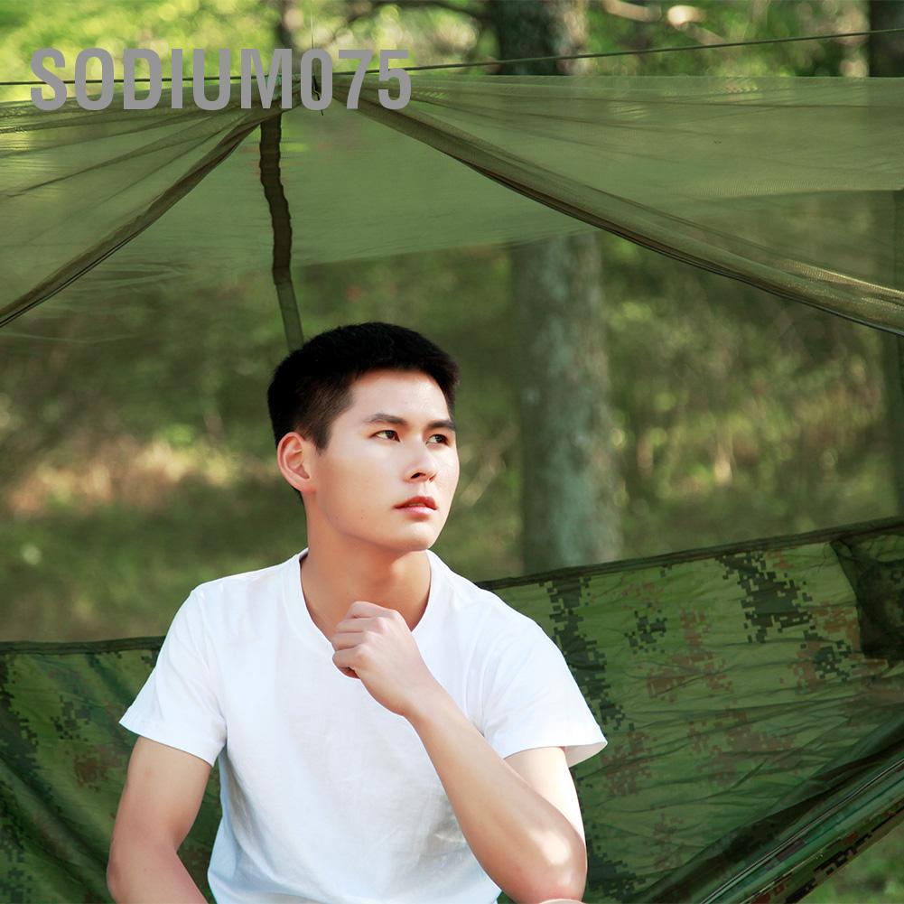 Sodium075 Portable Camping Travel Hammock Hanging Bed with Mosquito Net