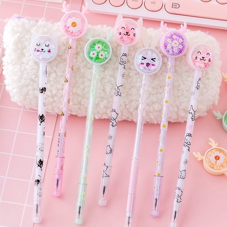 🍉Bút Mực Gel Đầu Thỏ Kim Tuyến Siêu Dễ Thương DUASHOP.