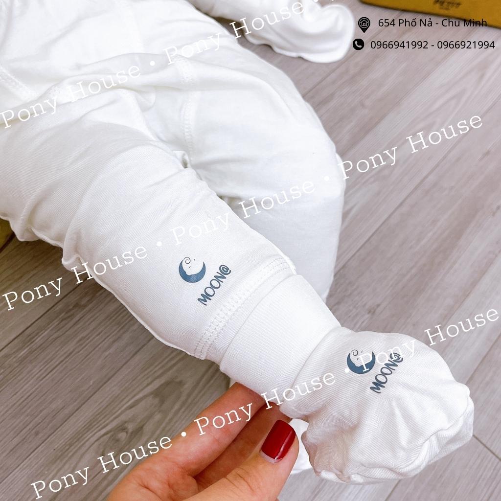 Bộ Quần Áo Sơ Sinh Dài Tay Cài Chéo Moon Petit - Full Sét quà tặng 5 chi tiết Moon Chính hãng mẫu mới