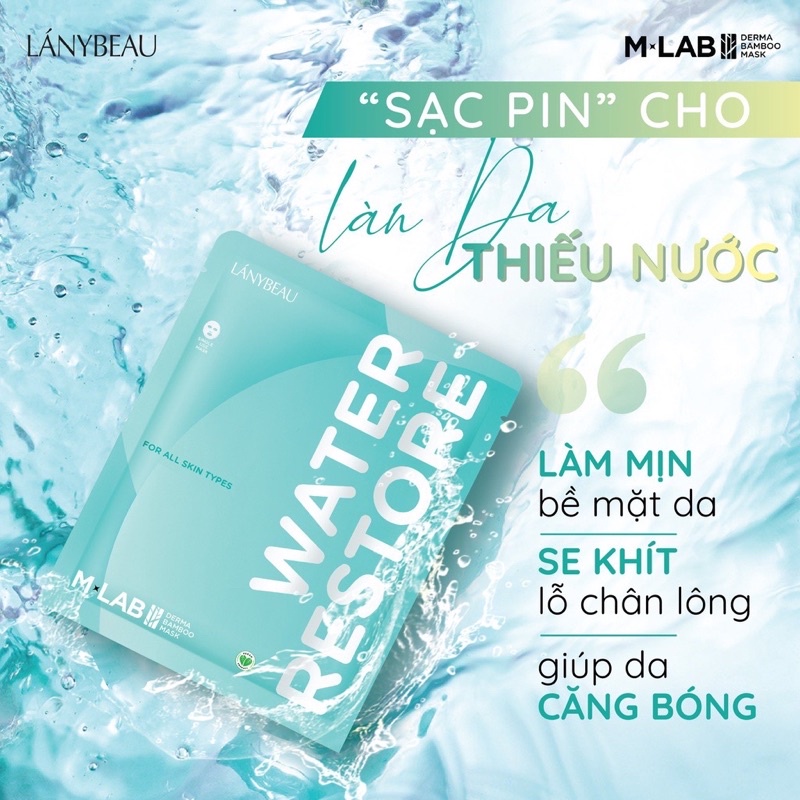 Bộ mặt nạ dưỡng da cấp ẩm sâu siêu tốc, dưỡng ẩm LÁNYBEAU MLAB Water Restore 2 hộp 14 miếng (28g/m) | BigBuy360 - bigbuy360.vn