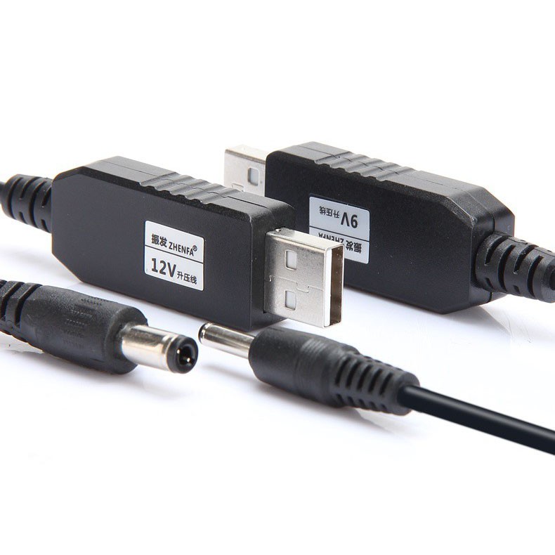 Cáp Chuyển Đổi 5V USB sang 5V / 9V / 12V Loại đầu to 5,5x2,1mm