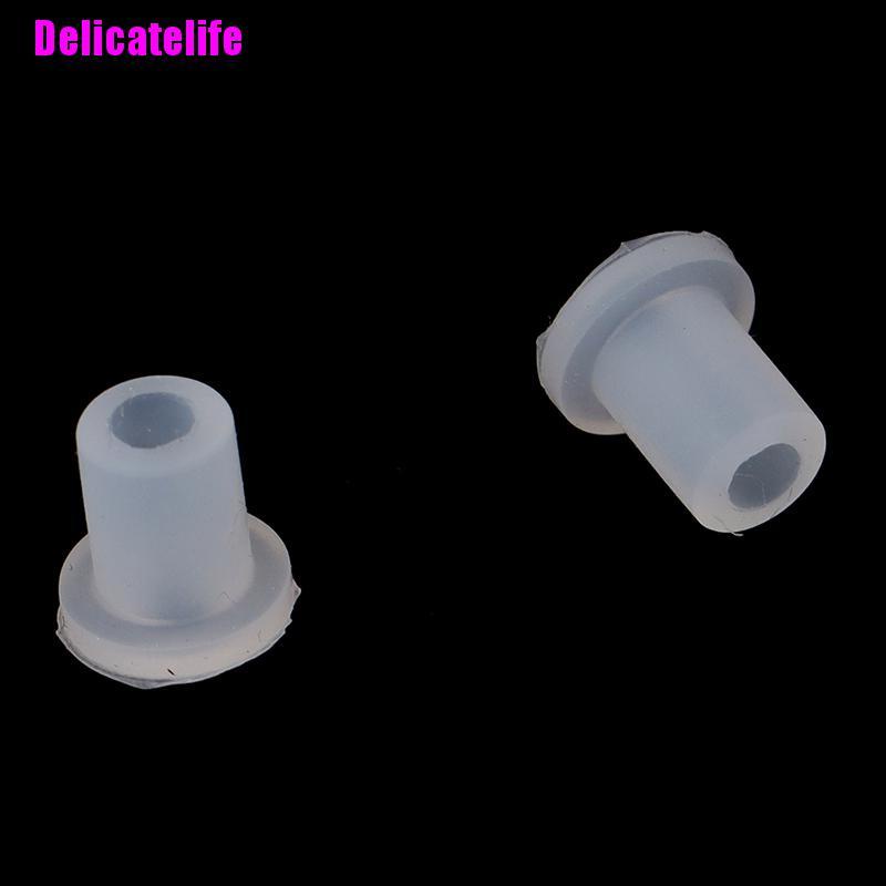 10 Nút Cao Su Silicon Màu Trắng Cho Acessories Diy