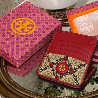TORY BURCH Ví Da CầM Tay Thêu Hoa Phong CáCh Vintage Cho Nữ