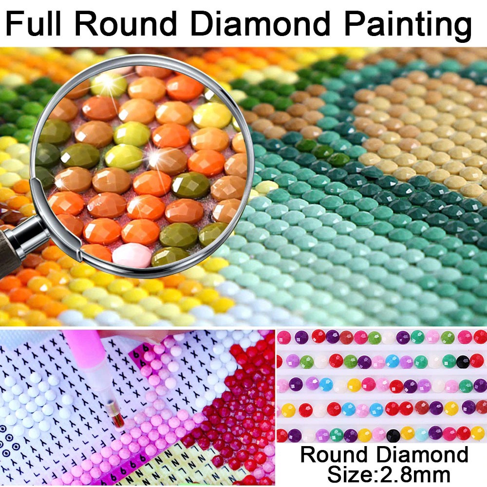 【HF】Diamond Painting Stitch Cross Stitch Kit Nasty Ghost 5D DIY Diamond Embroidery Cartoon Picture Mosaic Decoration