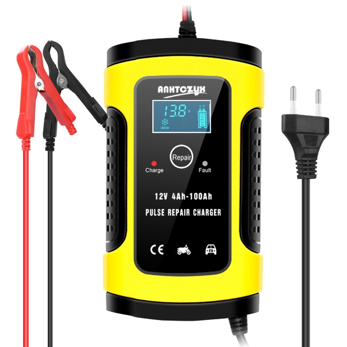 Nguồn sạc bình ắc quy 12V 6A 100AH ANHTCZYX có chức năng khử sunfat tự ngắt khi đầy chống ngược cực sạc bình ắc quy