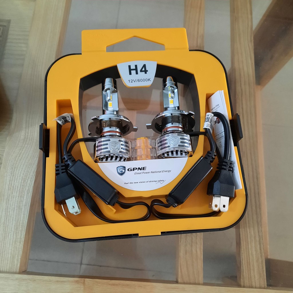 Bộ 02 bóng đèn led ô tô GPNE Vesion 2, 2 chế độ màu  siêu sáng có canbus chân H4, H11 - BH 3 năm