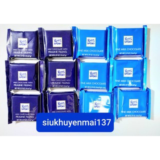 Socola sữa cacao - 6mini_100 gr thanh Đức_ritter sport, ritter sport