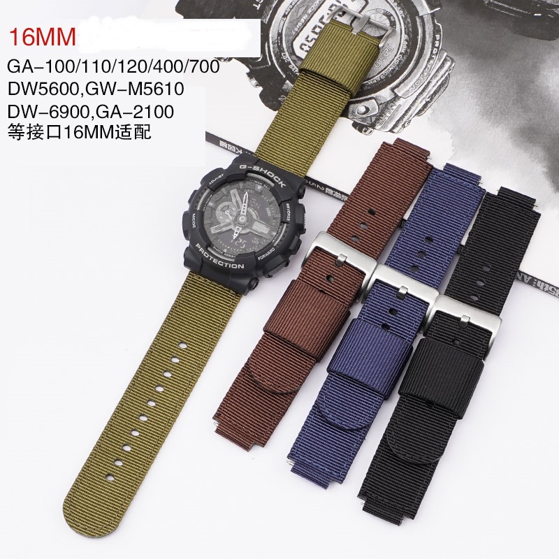 Dây Đeo Nylon Cho Đồng Hồ Casio GA-2100 AE-1000 / 1100 GM110 GM2100 AQ-S810 MRW-200H GA100 / 110 DW-5600 DW-6900 G