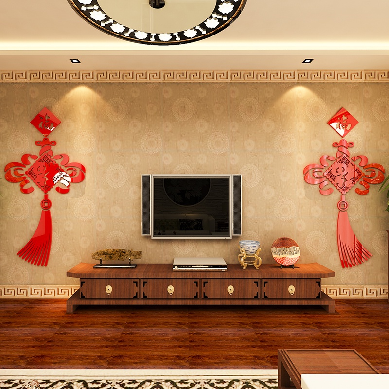 Tranh dán tường mica 3d chữ PHÚC decor khổ lớn trang trí ngày tết , lễ hội, nhà hàng Nhiều Size - EPeBen