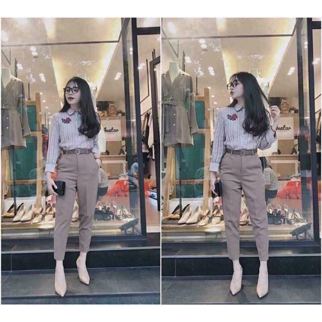 Quần baggy kèm đai
