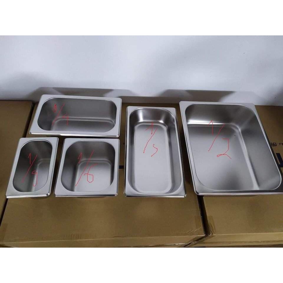 [SỈ] Khay Đựng Topping Inox Sâu 10cm (Có Nắp) - Khay Đựng Chè, Trân Châu, Topping Pha Chế - Thyna Store | BigBuy360 - bigbuy360.vn