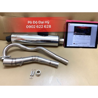 Pô Cbr redleo adapter inox 1:1 cổ inox 304 tặng tiêu + 2 lò xo gắn mọi loại xe