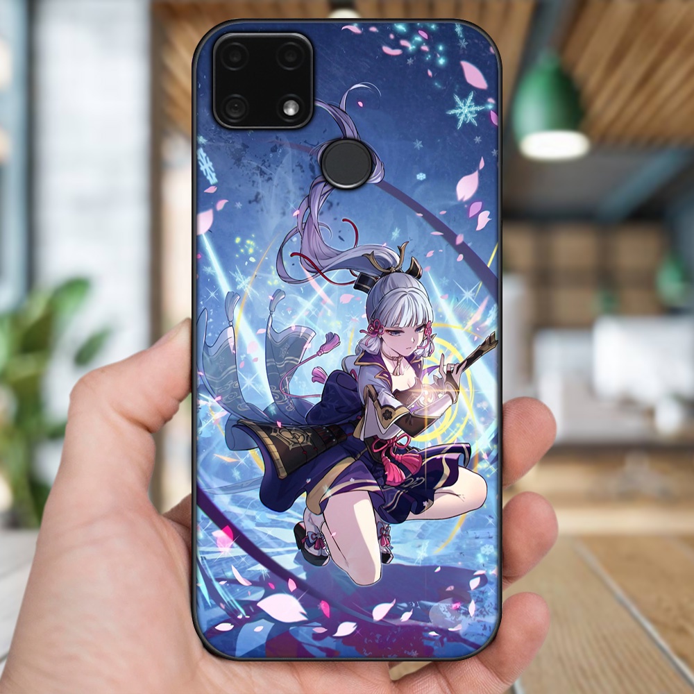 Ốp lưng Realme C25 viền đen in hình Ayaka Genshin Impact