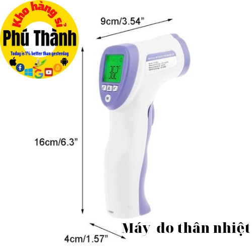 Máy đo thân nhiệt infrared 8826 full box - Máy kiểm tra nhiệt độ cơ thể - Kho hàng sỉ Phú Thành