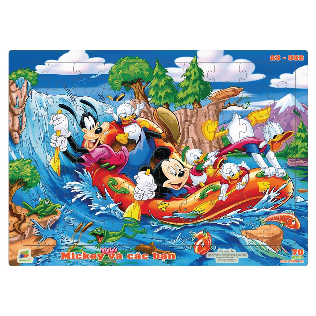(Combo 2) Combo 05 Bộ Tranh Xếp Hình Minh Châu 70 Mảnh Khổ A3 Chủ Đề Hoạt Hình – Đồ Chơi Trí Tuệ Cho Bé Từ 3 Tuổi