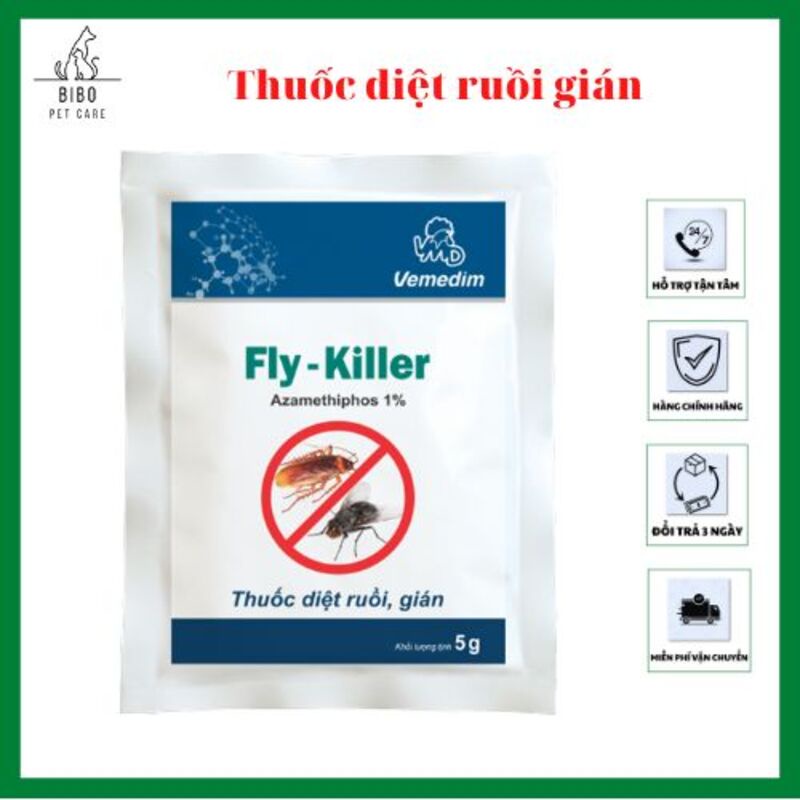 Thuốc diệt ruồi gián Fly killer diệt côn trùng hiệu quả tác dụng nhanh an toàn dễ sử dụng gói 5g