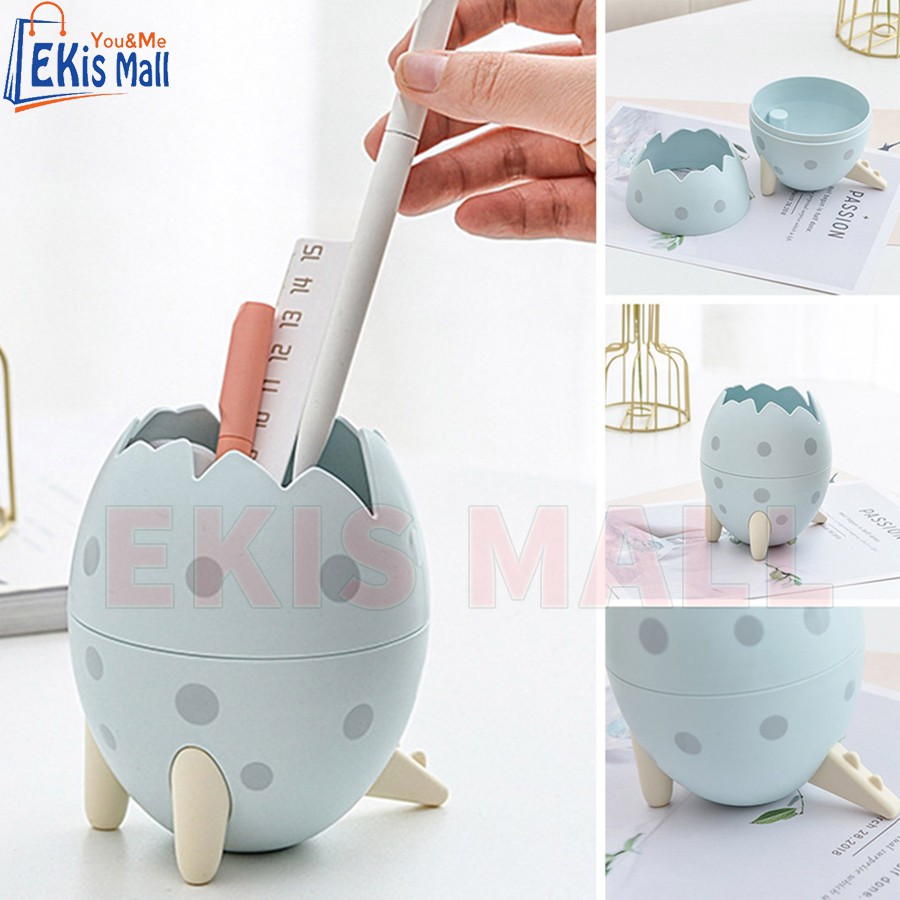 Hộp đựng bút để bàn hình trứng Hộp bút mini dễ thương khủng long