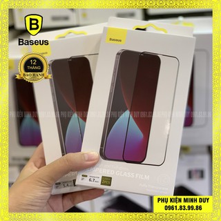 (Bộ 2 miếng) Kính cường lực chính hãng Baseus cho Iphone 12