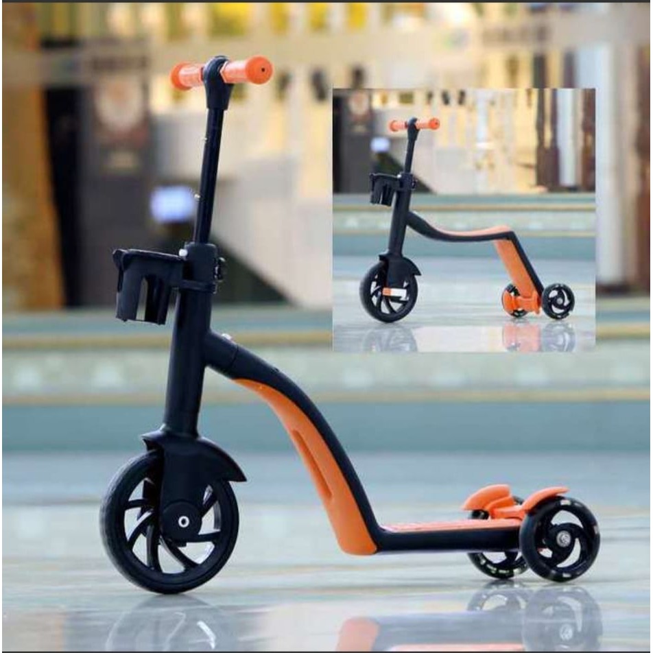 Xe đạp chòi chân 3in1 vừa là xe scooter, xe thăng bằng, xe đạp