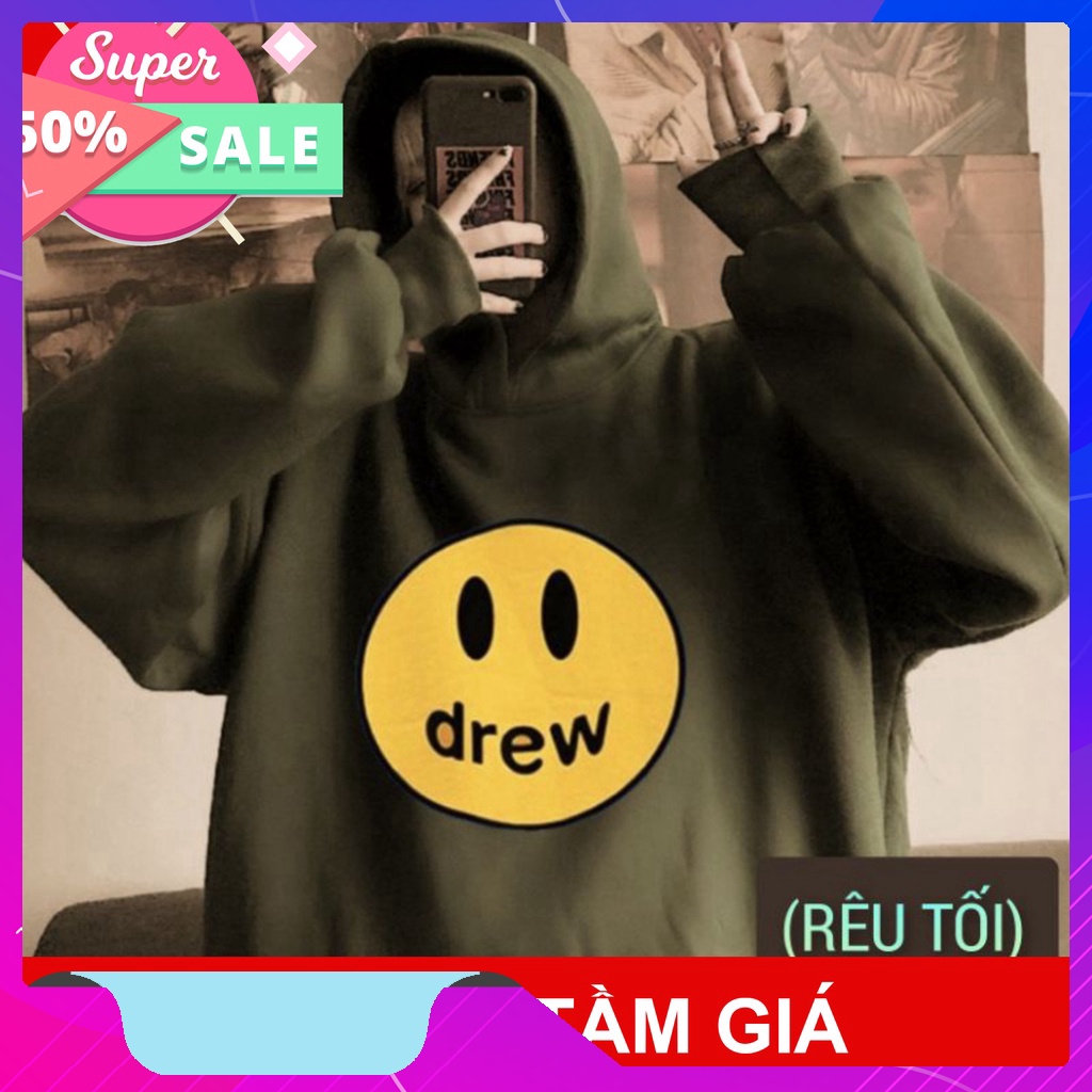 Áo hoodie Drew form rộng nam nữ phong cách ulzzang hàn quốc (Tặng Kèm bộ tag+giấy thơm)