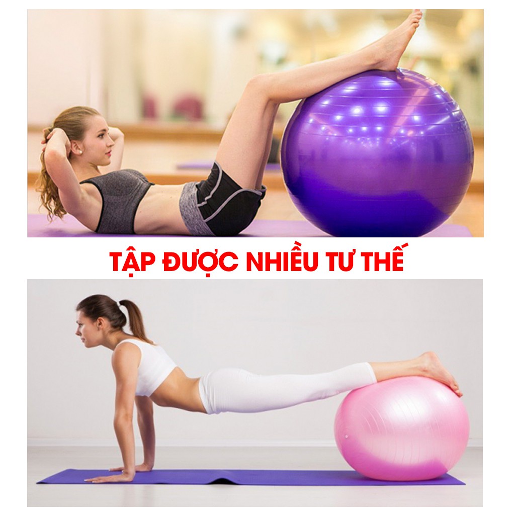 Yoga Bóng Tập Gym Yoga Cao Cấp Chống Nổ Tăng Cường Dẻo Dai Lưng Mông Đùi