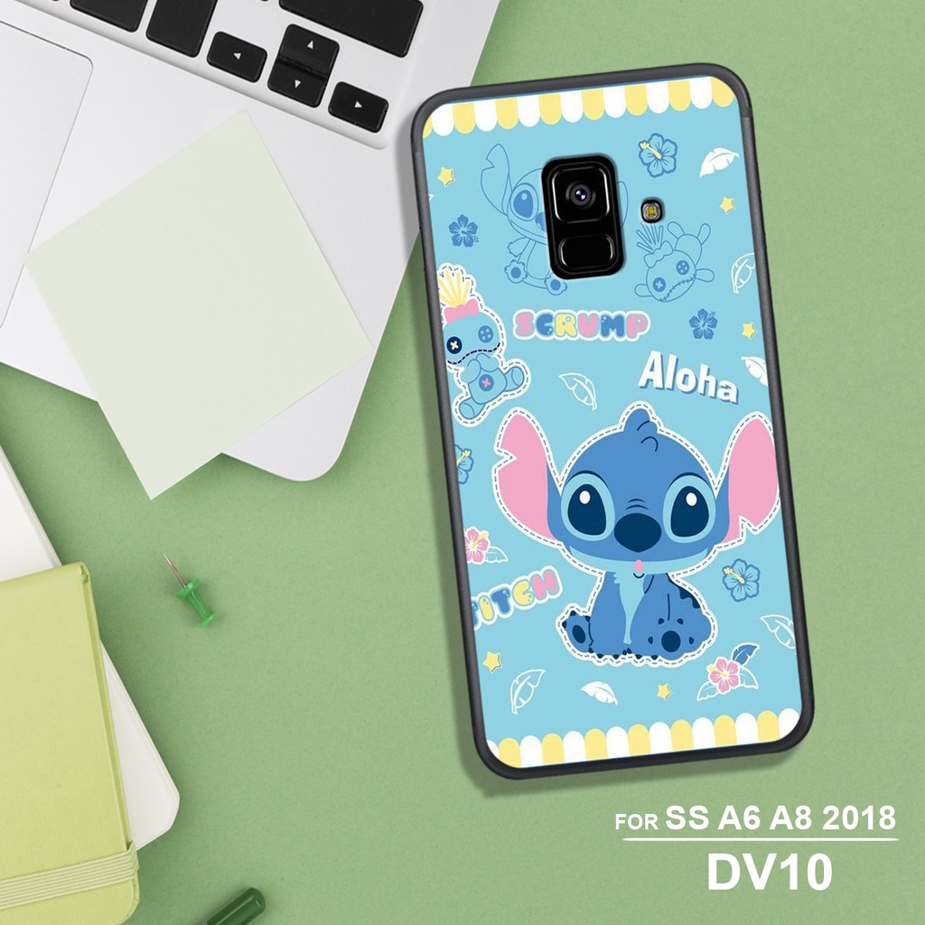 Ốp lưng Samsung A6 - A6 PLUS - A8 -A8PLUS chất liệu UV in hình Disney lilo stitch cute