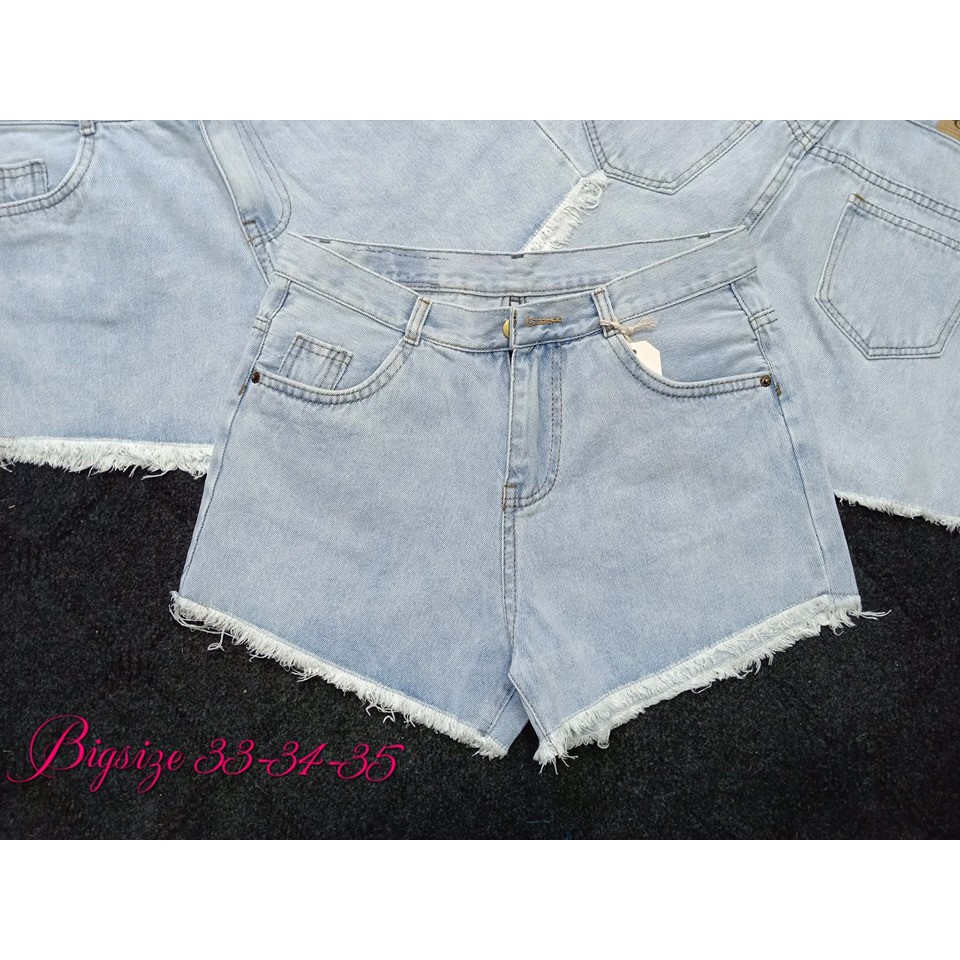 Quần sọt jean nữ xanh nhạt Bigsize | BigBuy360 - bigbuy360.vn