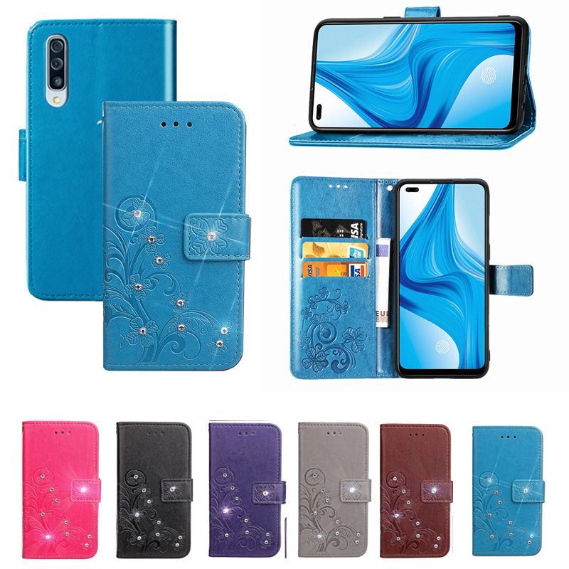 Bao da nắp gập họa tiết hoa 3d Cho Oppo F11 F9 Pro F7 Youth F5 F3 Plus F1S A77 A75 A59